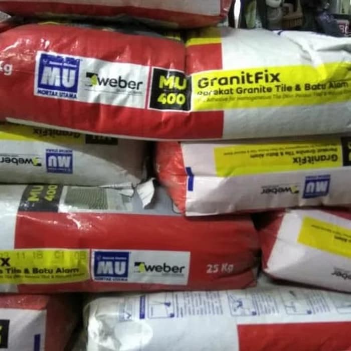 mu 400 mu400 semen instant instan mortar utama perekat granit 25kg