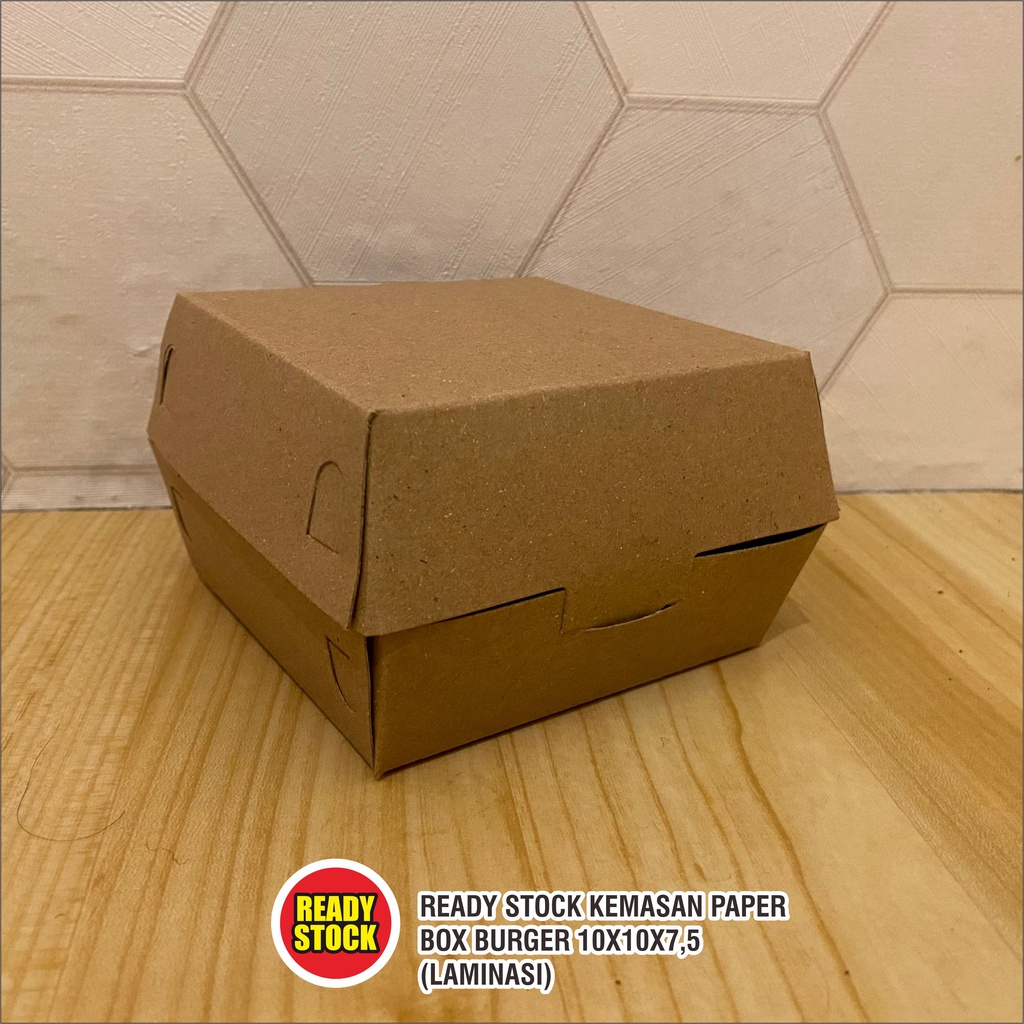 

KRAFT BURGER 10X10X7,5 (COKLAT+ LAMINASI BAGIAN DALAM)