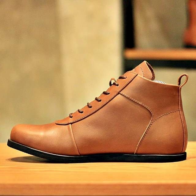 ERUDITE Brown Original - Sepatu Kulit Men's Shoes - Boots Classic Pria - Leather Shoes