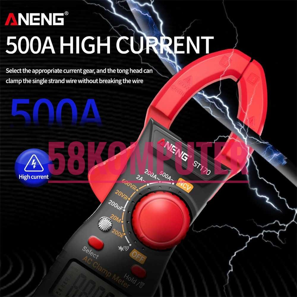 Tang Tester Multitester Digital Clamp Tang Amper Digital ANENG Alat Ukur Listrik Digital Clamp Multimeter Digital Clamp Multimeter Tang Ampere Digital Multimeter ANENG ST170