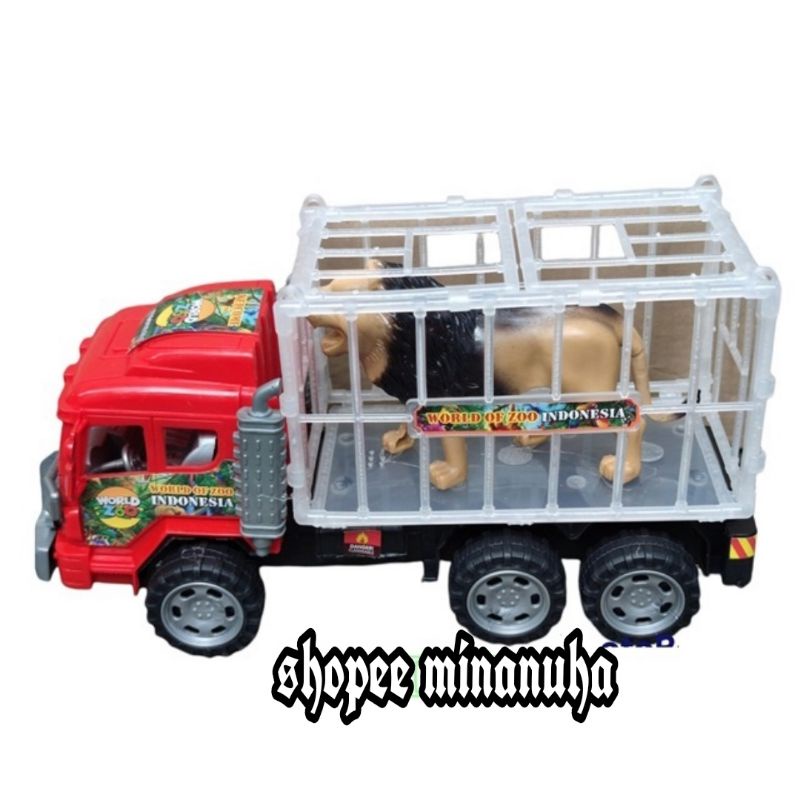 MAINAN MOBIL TRUK SAFARI FRICTION 1001KR//MAINAN MOBIL TRUCK PENGSNGKUT HEWAN BUAS
