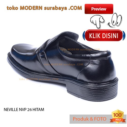 NEVILLE NVP 26 BLACK Sepatu Pria Pantovel Slip On Casual