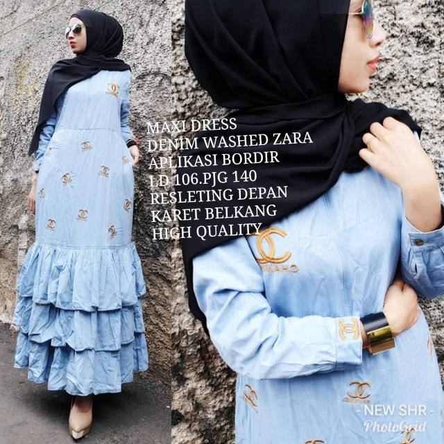 new gamis chanel model canda  original sahira