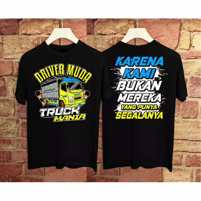 Fourfashion Kaos Pria / Kaos Distro Driver Muda Truck Mania FN015