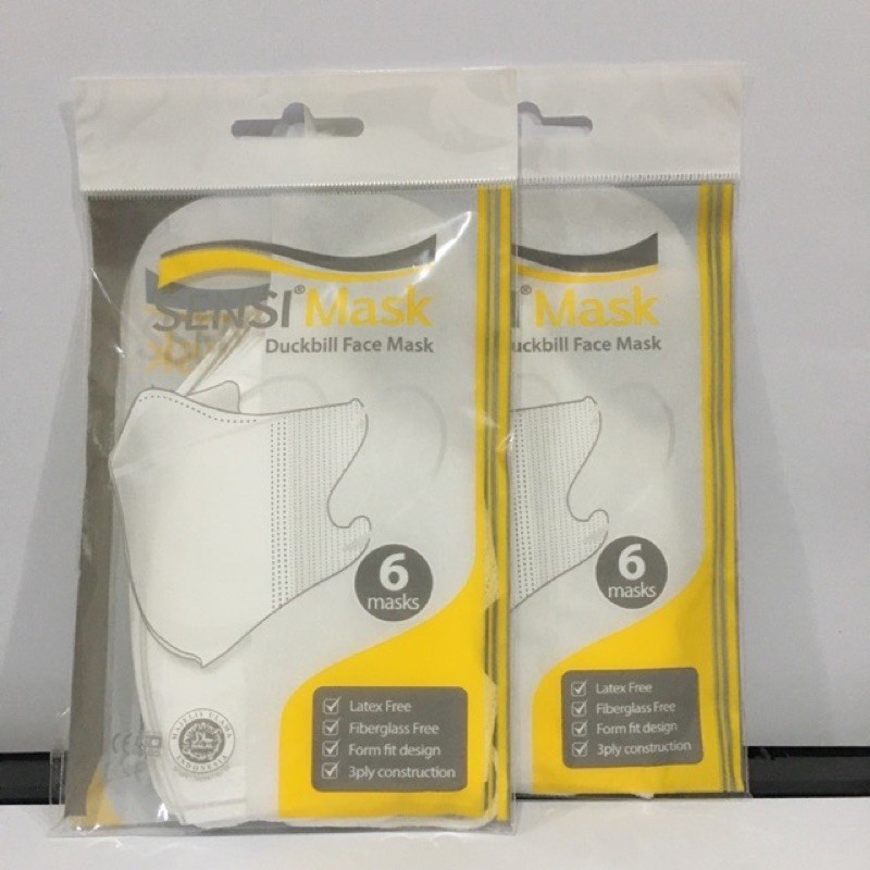 Masker Sensi Duckbill Sachet isi 6 pc Original 100% ( BUKAN REPACK)