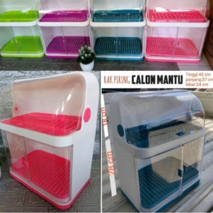 [RAK PIRING TUTUP MIKA] ANTI BACTERIAL TERTUTUP HIGIENIS LEMARI PIRING GELAS SENDOK DEBU RAK DAPUR 