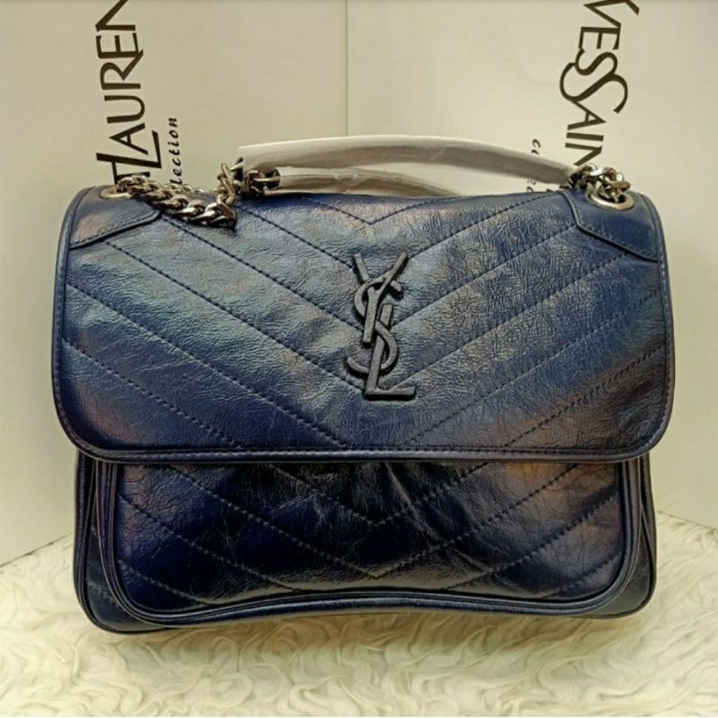 Bag YSL Niki Size Large 32cm Navy Blue
