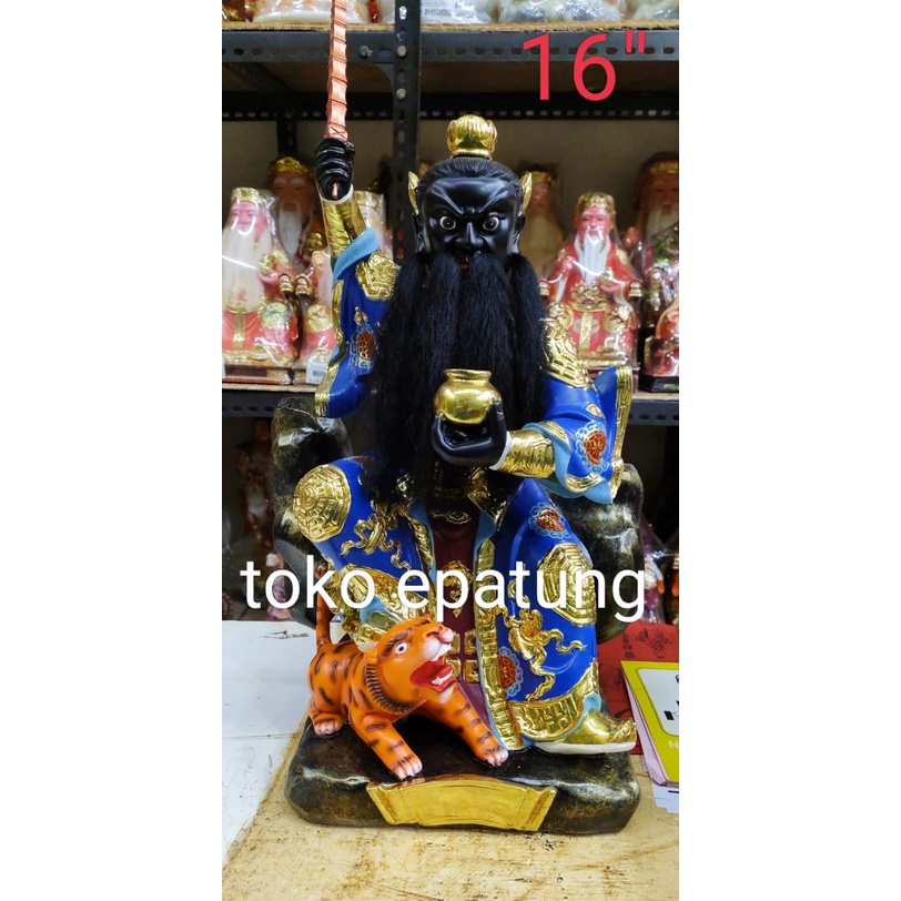 patung dewa zhang tien se / tiu tien se fiber 16 inch - al