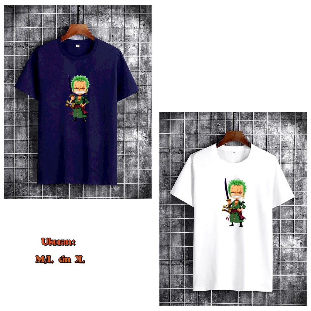 MUKZHOP - BAJU OBLONG ZORRO ONEPIECE / atasan lengan pendek / kaos pria kece / one piece / oblong keren / kaos santai / termurah