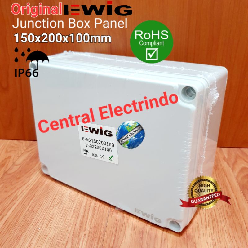 Junction Box AG 150×200×100mm Box Panel Plastik ABS EWIG Polos IP66.