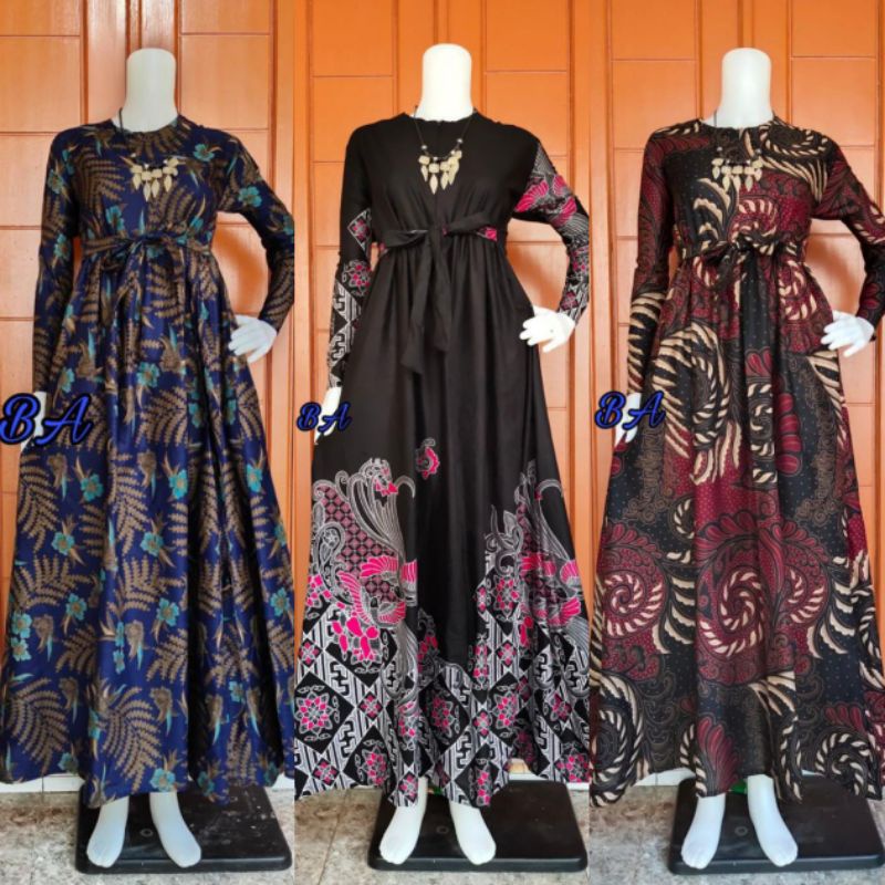 Gamis Batik Manggar, Padi,sekar,cantik,kubis,kipas,daun,kupu,nadine,gendis,kawung,termurah