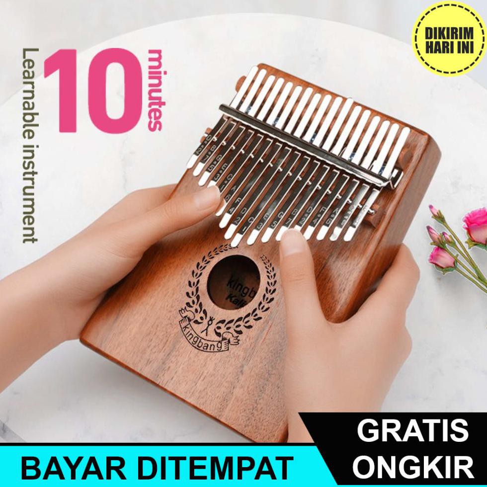 (BAYAR DITEMPAT) JC2959  STOCK/ KALIMBA PIANO JCRI JEMPOL KAYU MAHOGANI 17 KUNCI (BAYAR DITEMPAT)