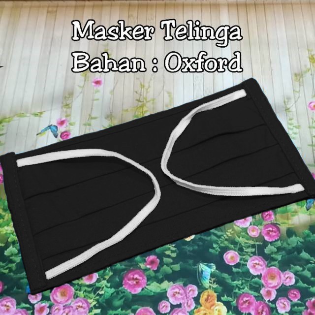 MASKER EARLOOP KAIN OXFORD POLOS  TALI KARET ELASTIS | Grosir | Murah