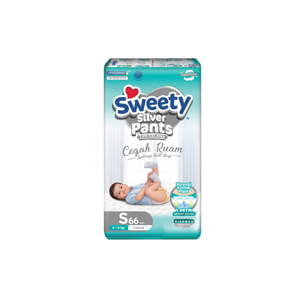 SWEETY SILVER PANTS S66 (DIAPERS)-POPOK CELANA