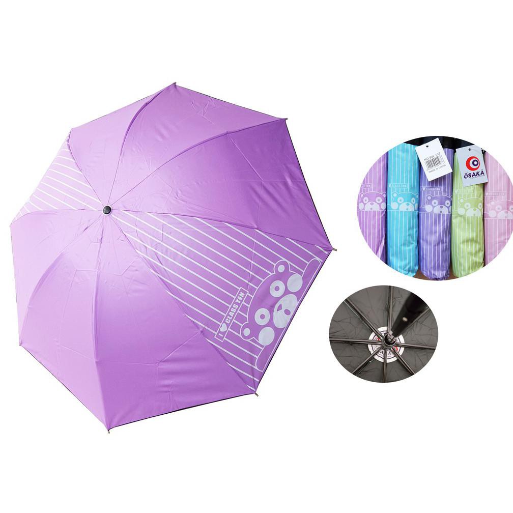 Payung Lipat 4 Fancy Karakter Panda Bear Anti Uv Merk Osaka Bw-107 Kualitas Terbaik