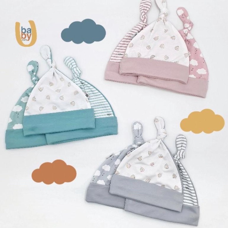 YOBO - KNOT HAT CLOUDY BABY BEANIE / TOPI  BAYI