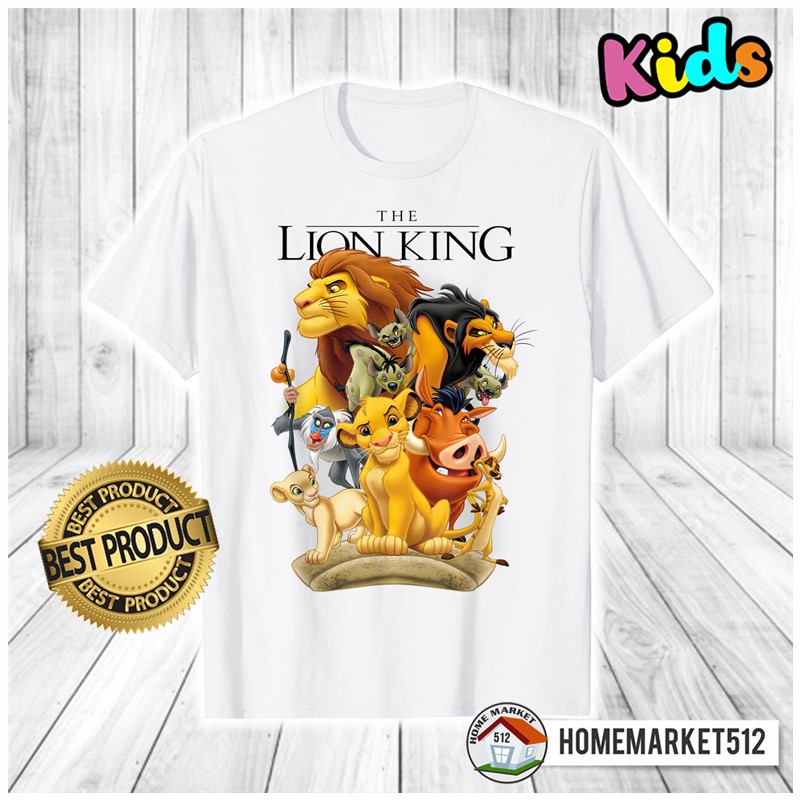 Kaos Anak Lion King Pride Land Characters Graphic T-Shirt  Kaos Anak Laki-Laki Dan Perempuan Premium | Homemarket512-0