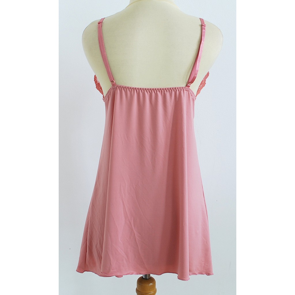 Lingerie Wanita Renda / Baju Tidur Piyama Setelan  LILY WOLFF, Premium Sleepwear LW5071PNK-4