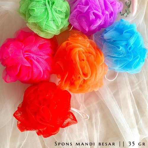 SPONS MANDI / BATH SPONGE RAINBOW SPONGE MANDI Bubble Shower Puff Bath Sponge Jaring 3D Structure Ex