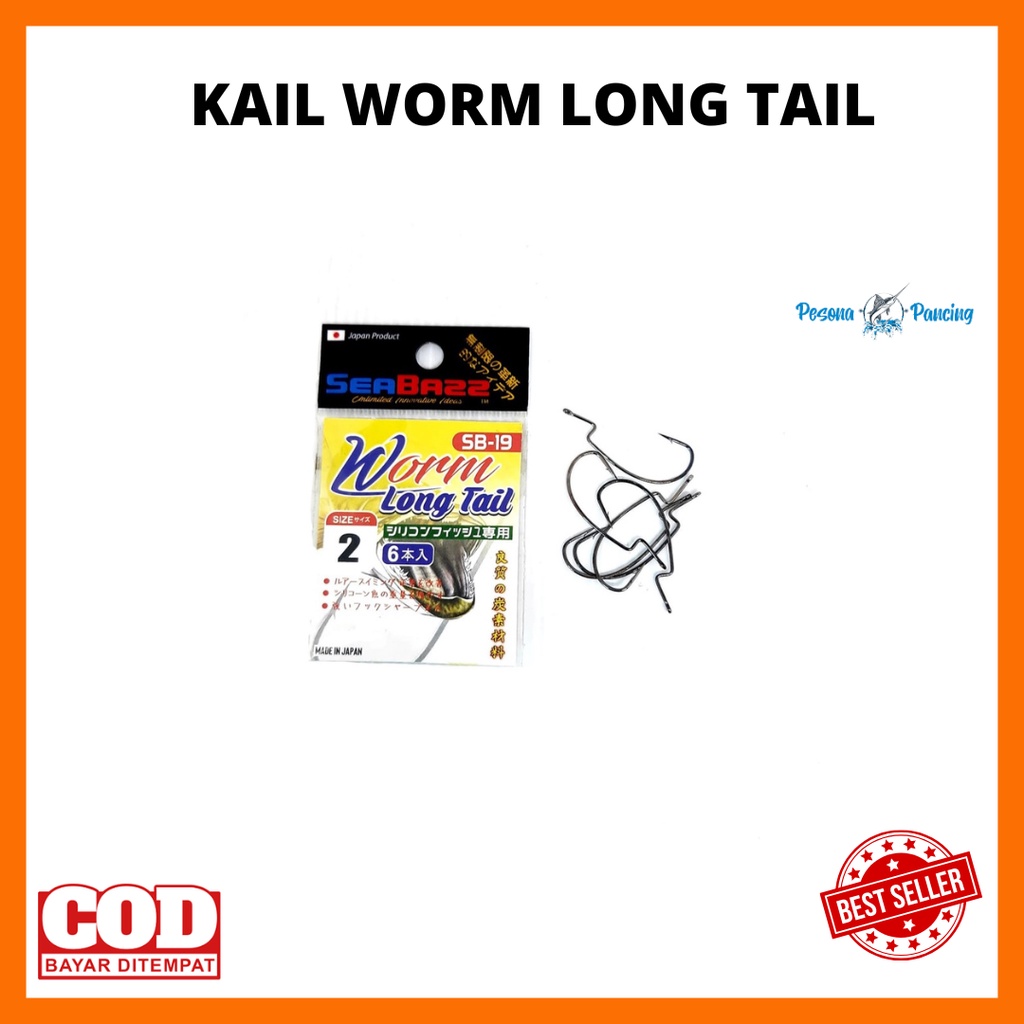 MATA PANCING UNTUK LURE SEABAZZ WORM LONG TAIL KUAT DAN TAJAM