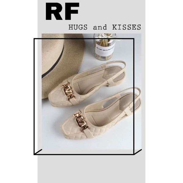 Sandal Fliptop Flat shoes Wanita Vintage Import High Quality RF