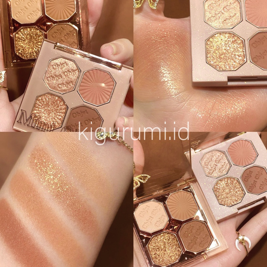 DIKALU Korean Eyeshadow Mini Jewerly Matte Pallete 4 Warna Waterproof XX050