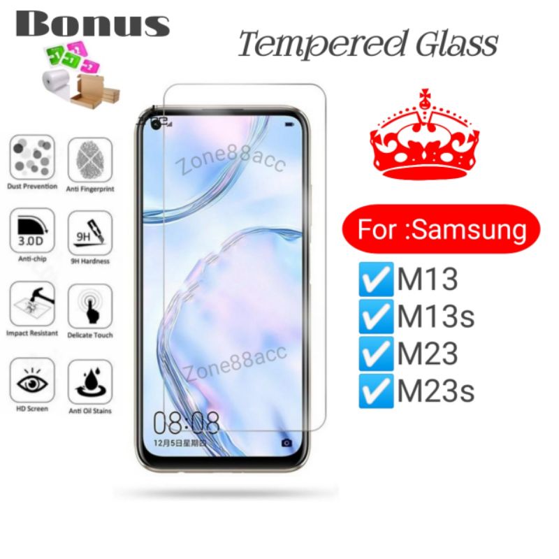 Antigores Tempered Glass Screen Guard protector Samsung M13 M13s M23 M23s s TG Bening Antiblue Spy Blue light Full Garskin Lensa Lens Pelindung Layar