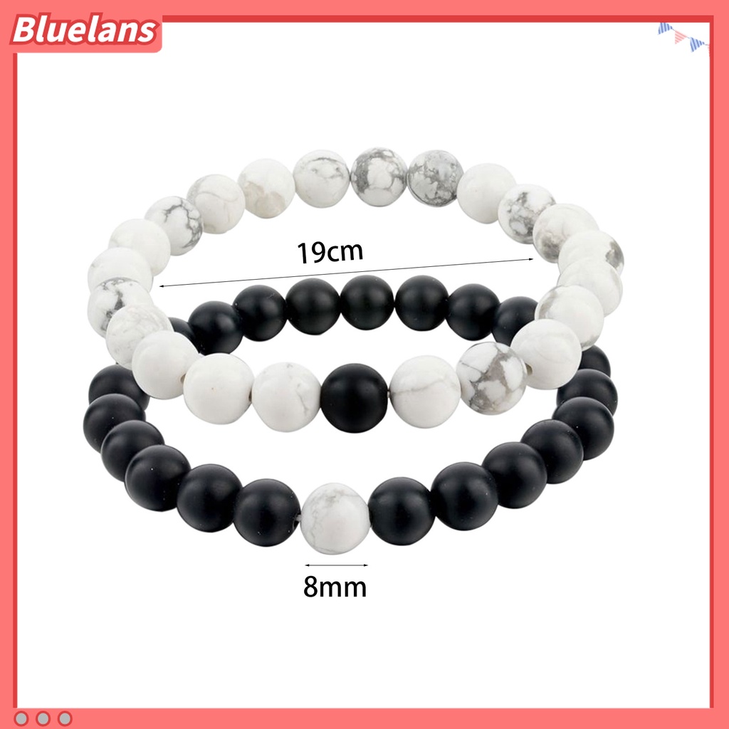 2pcs Gelang Panjang Desain Forever Ukuran 8mm Untuk Pasangan