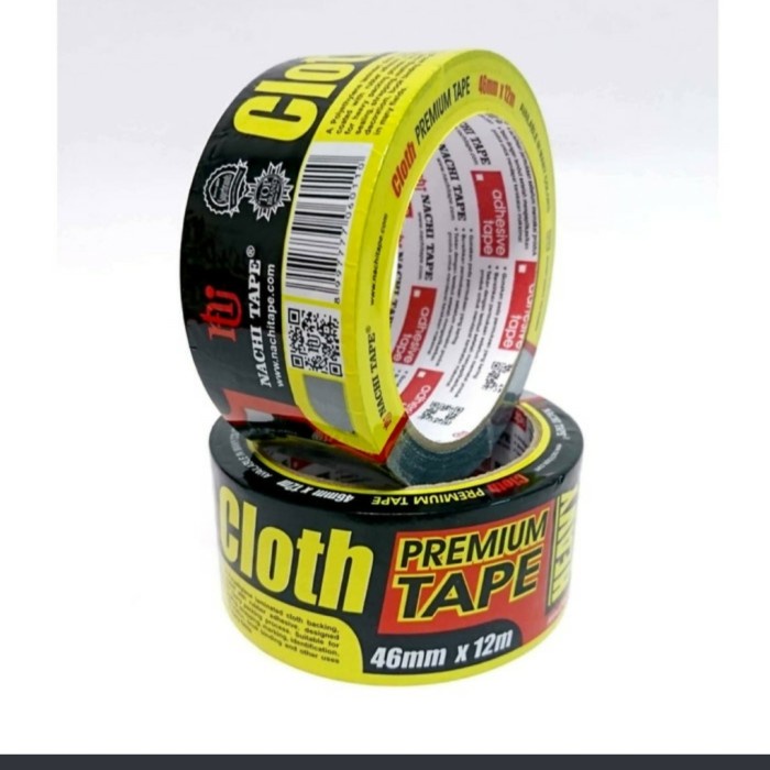Lakban Kain Hitam 2 Inch Nachi (46mmx12m) / Cloth Tape Nachi 46mm