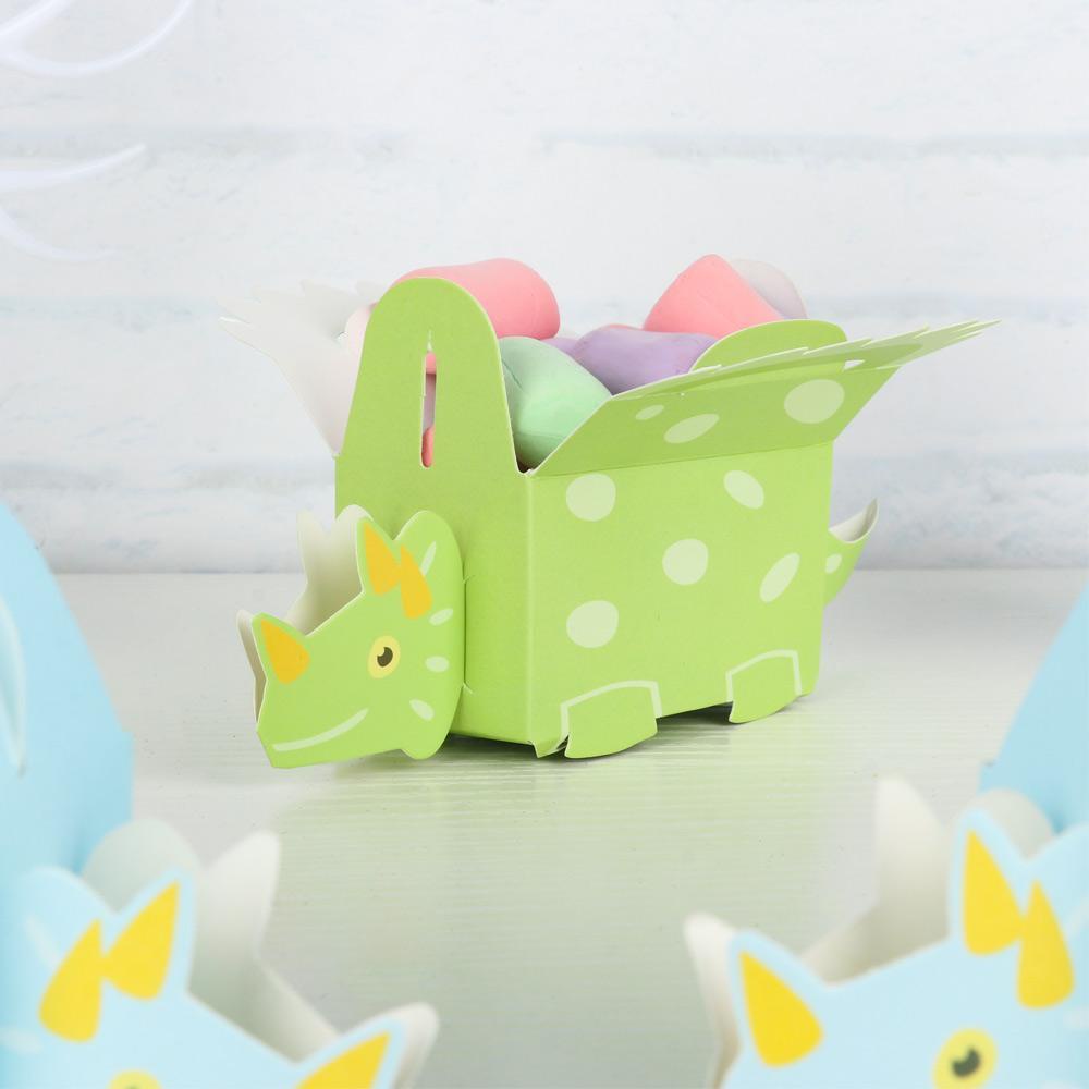 R-flower 10pcs Dinosaurus Cookie Box Lucu Paper Box Kotak Hadiah Pesta Ulang Tahun Anak