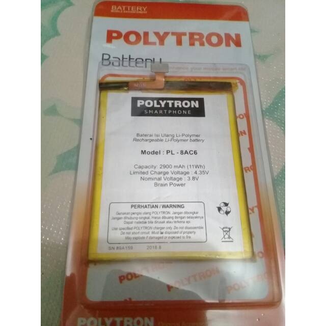 Baterai batre Polytron P500 PL-8AC6 Polytron Prime 7 battery hp
