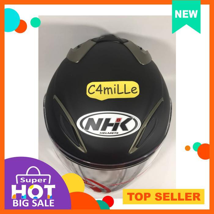 Helm Nhk R6 Hitam Dop / Black Dof