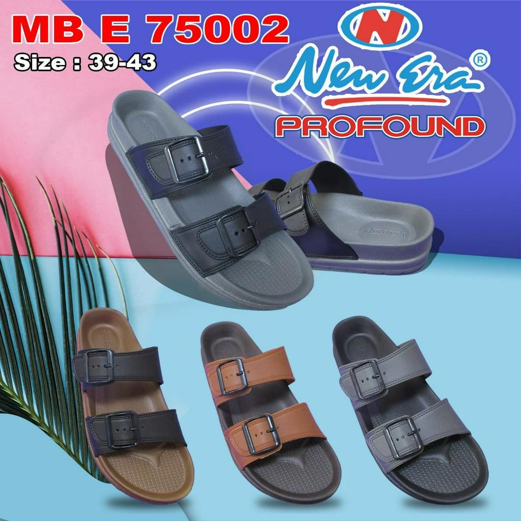 Sandal Slop Pria New Era 5002 Sendal Selop Karet Cowok Laki-Laki Kenyamanan dan Gaya untuk Setiap Hari