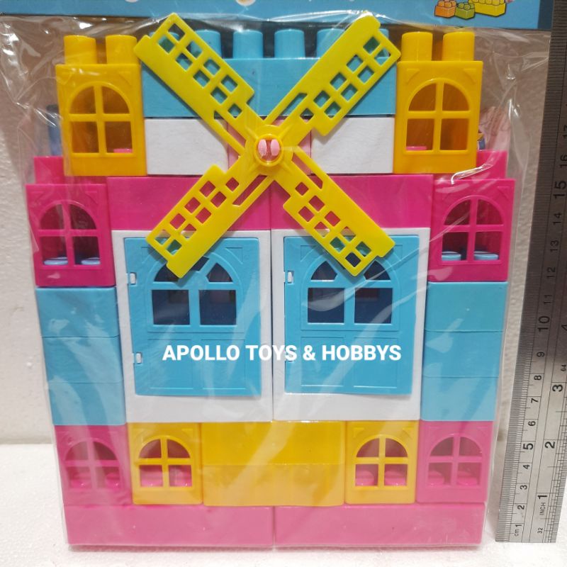 MAINAN ANAK BLOCK LEGO EDEKATIF MODEL RUMAH KINCIR