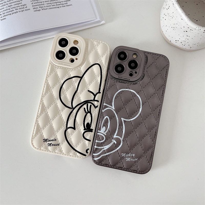 Case Pasangan Desain Disney Mickey Minnie Tahan Banting Untuk iphone 11 pro max 13 12 pro max Xs max XR 7plus 8plus