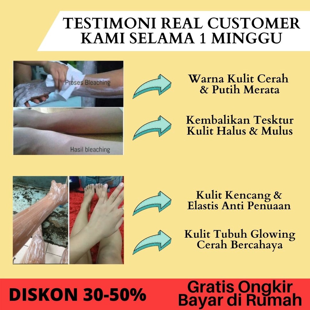 BLEACHING BADAN NATURALE 500GR PEMUTIH BADAN PERMANEN PENCERAH KULIT - BLECING BADAN