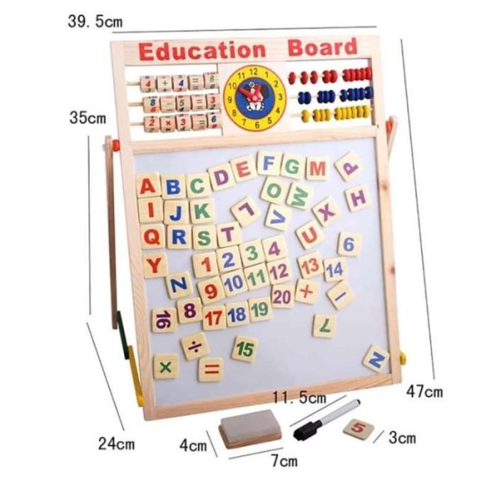 

Papan Tulis Anak Magnet Alphabet Whiteboard Dan Blackboard