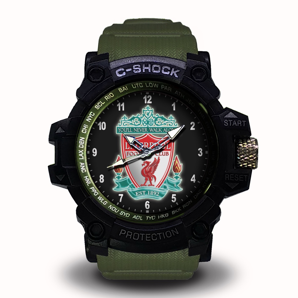 Jam Tangan Liverpool Outdoor List Merah #Hitam