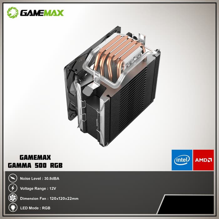 GAMEMAX GAMMA 500 Rainbow Fan CPU Cooler Fan Processor