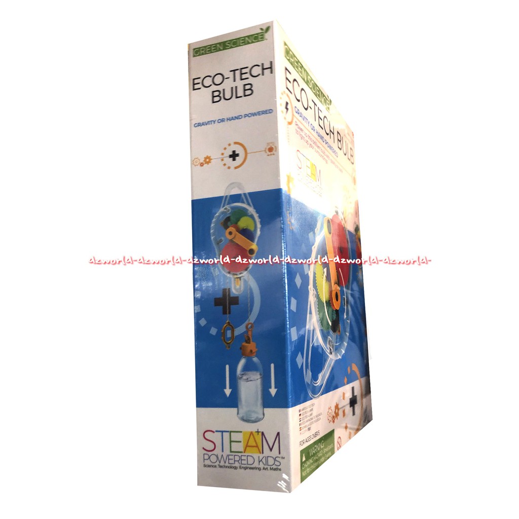 Green Science Eco Tech Bulb Gravity Or Hand Powered 4M Kreasi Anak Membuat Lampu Pegas