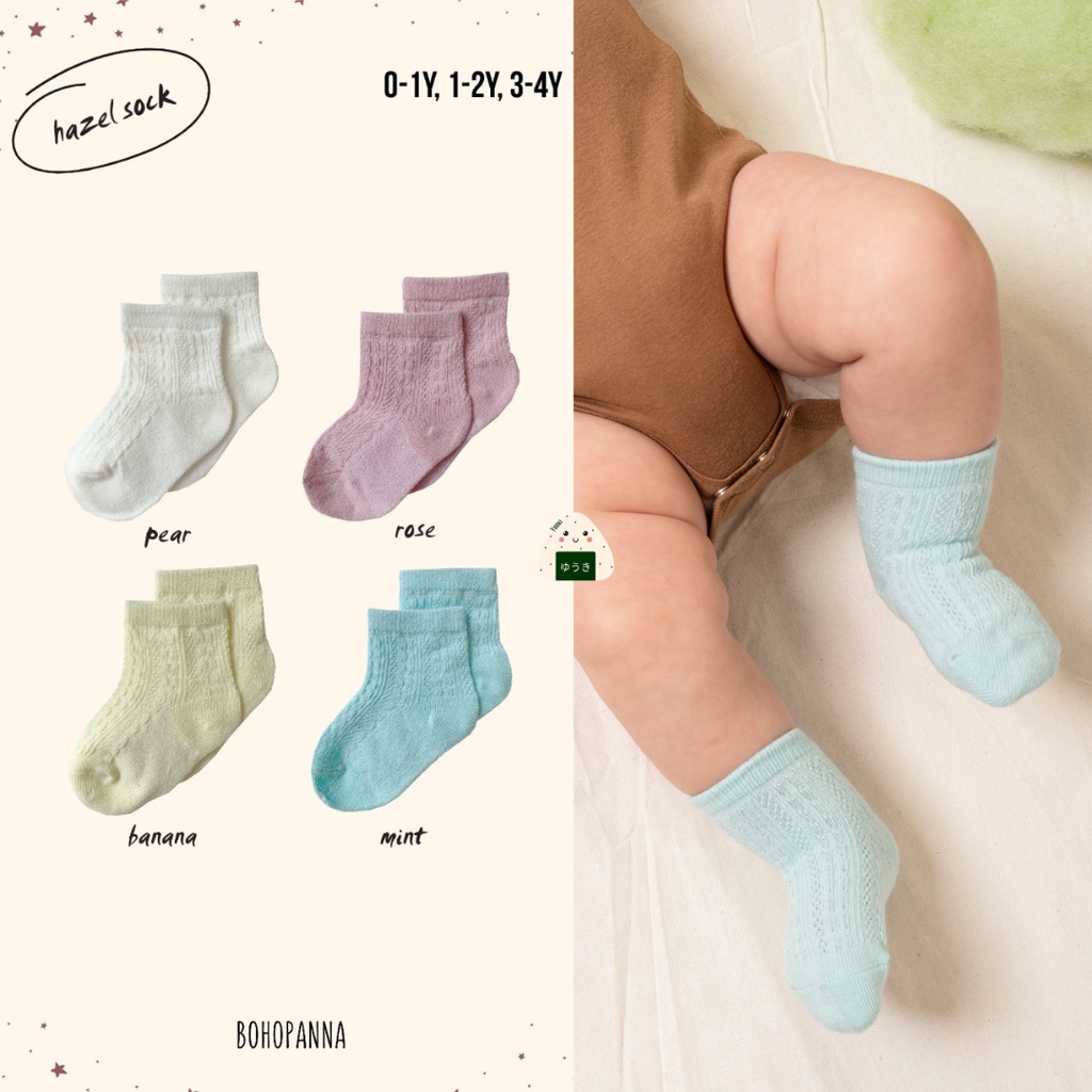 BOHOPANNA - Hazel Socks / Kaos Kaki Bayi Anak (0 - 4 Tahun)