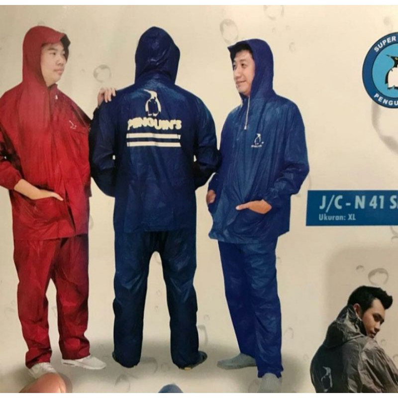 jas hujan pinguin original murah berkualitas pria wanita cewek cowok perempuan laki laki