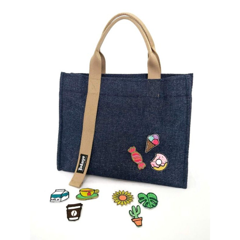 Tas Wanita Selempang dan Jinjing Tote Bag Afita by Tukuyo dengan Patch