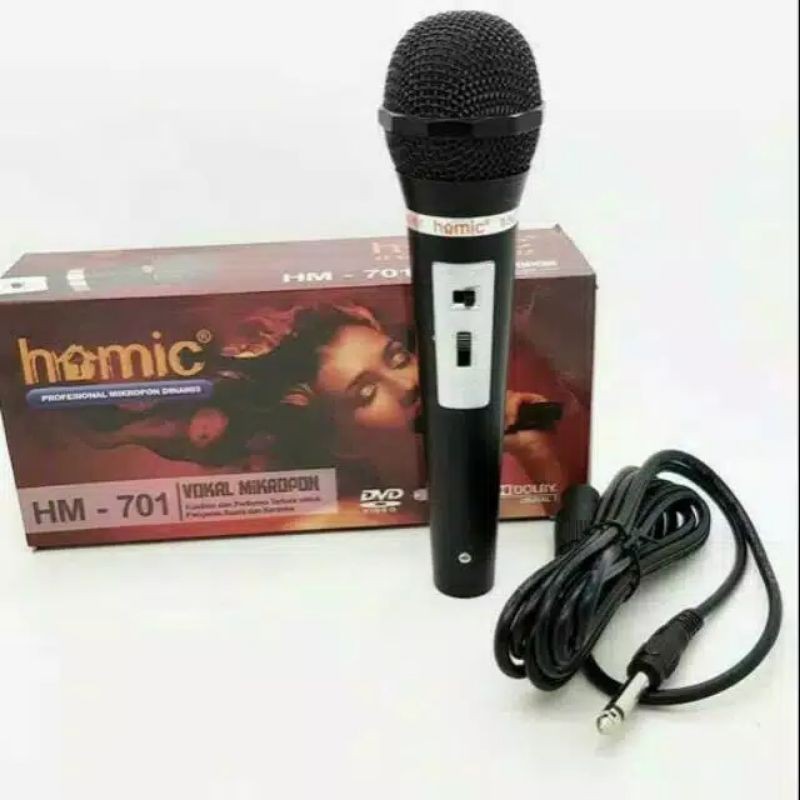 Mic homic HM-701 mikropon with volume suara microphone