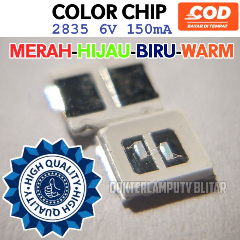 COLOR CHIP LED SMD 2835 6V 150MA GRADE A