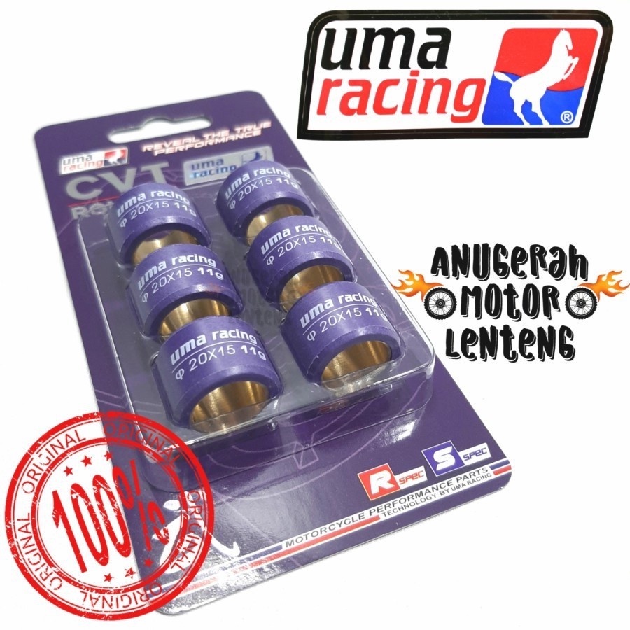 Roller Uma Racing 9 ,10,11,12G ( Gram ) Honda Vario 125 / Vario 150 / PCX