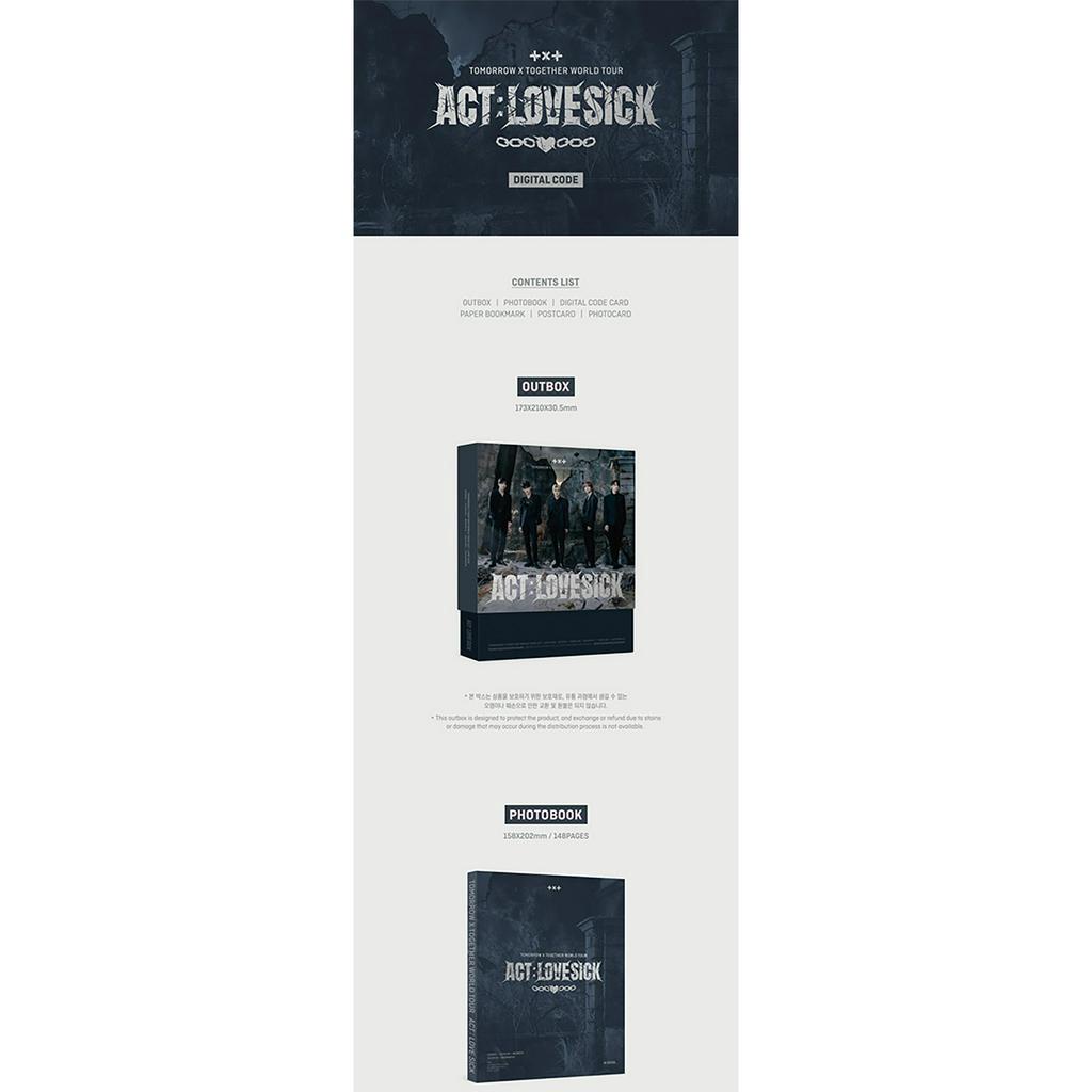 TOMORROW X TOGETHER (TXT)  World Tour  ACT : LOVE SICK  In Seoul (dvd/ digital code)