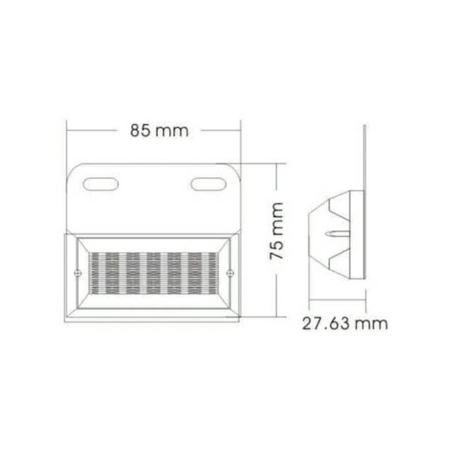 LAMPU LED TRUK 12LED LAMPU LED SAMPING TRUK TRAILER 12 LED 24V DC LAMPU LED MOBIL