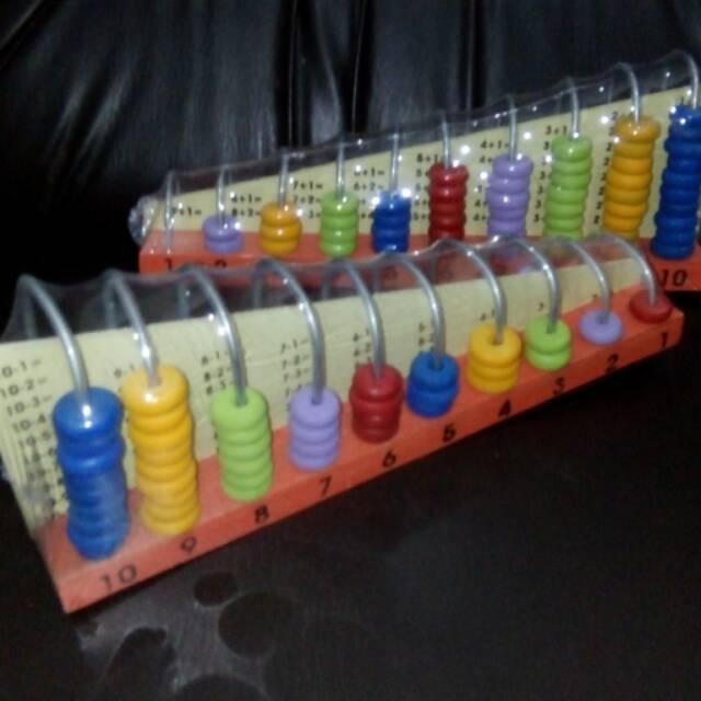 Mainan edukasi anak kayu- alat berhitung abacus