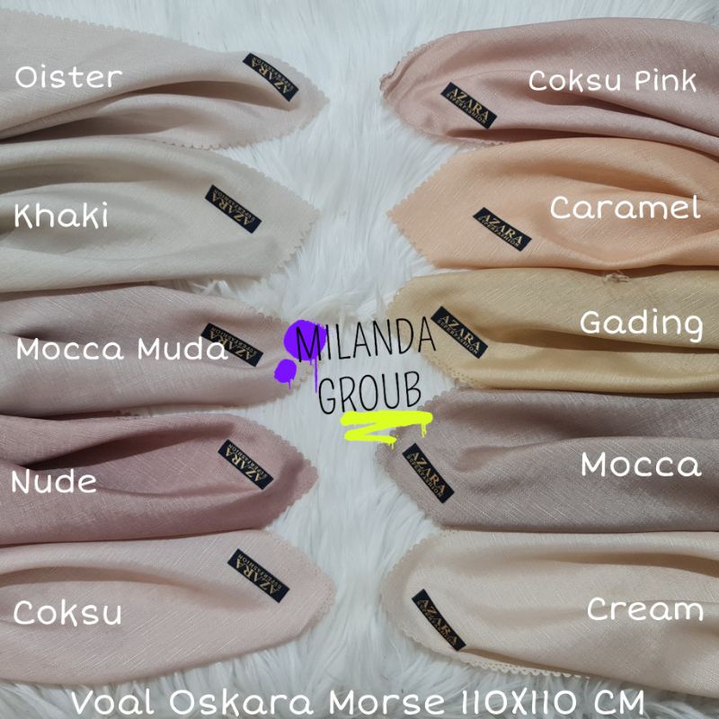 Azara Hijab Segiempat Premium Oskara Morse 110X110 CM